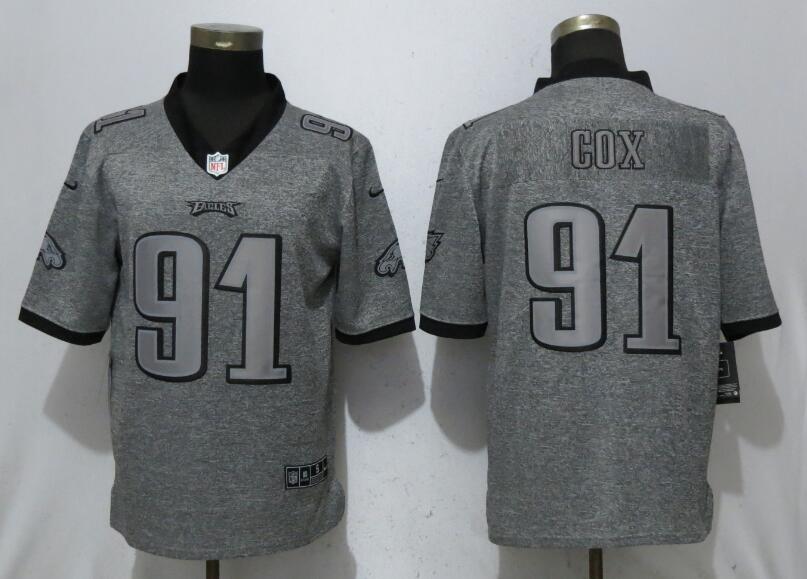 Men Philadelphia Eagles #91 Cox Gray Vapor Untouchable Stitched Gridiron Limited Nike NFL Jerseys->philadelphia eagles->NFL Jersey